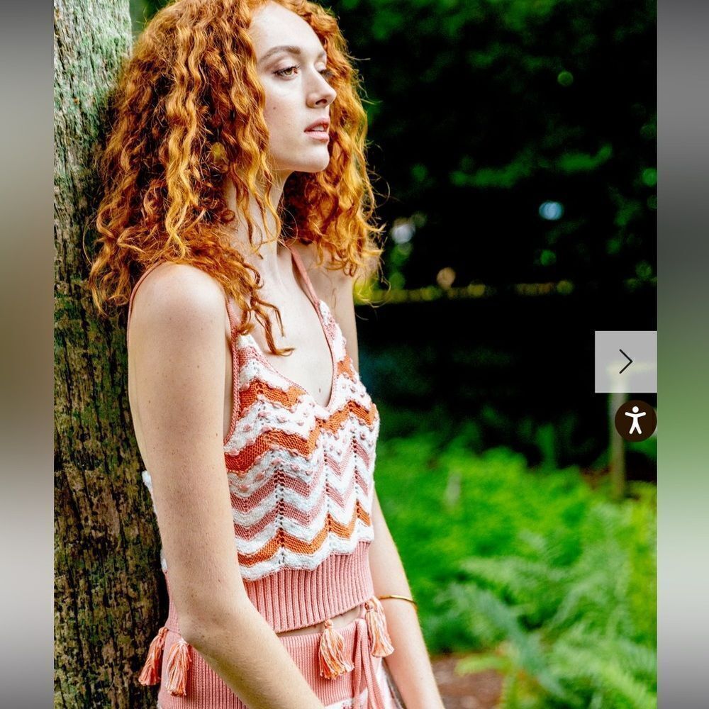 NWT FIGUE Quinn Bralette Orange Multi Medium - Picture 14 of 14